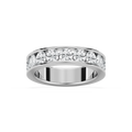 Graeme 2 ¼ ctw Round LGD Seven Stone Channel Anniversary Band - 14K White Gold