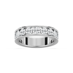 Graeme 2 ¼ ctw Round LGD Seven Stone Channel Anniversary Band - 14K White Gold