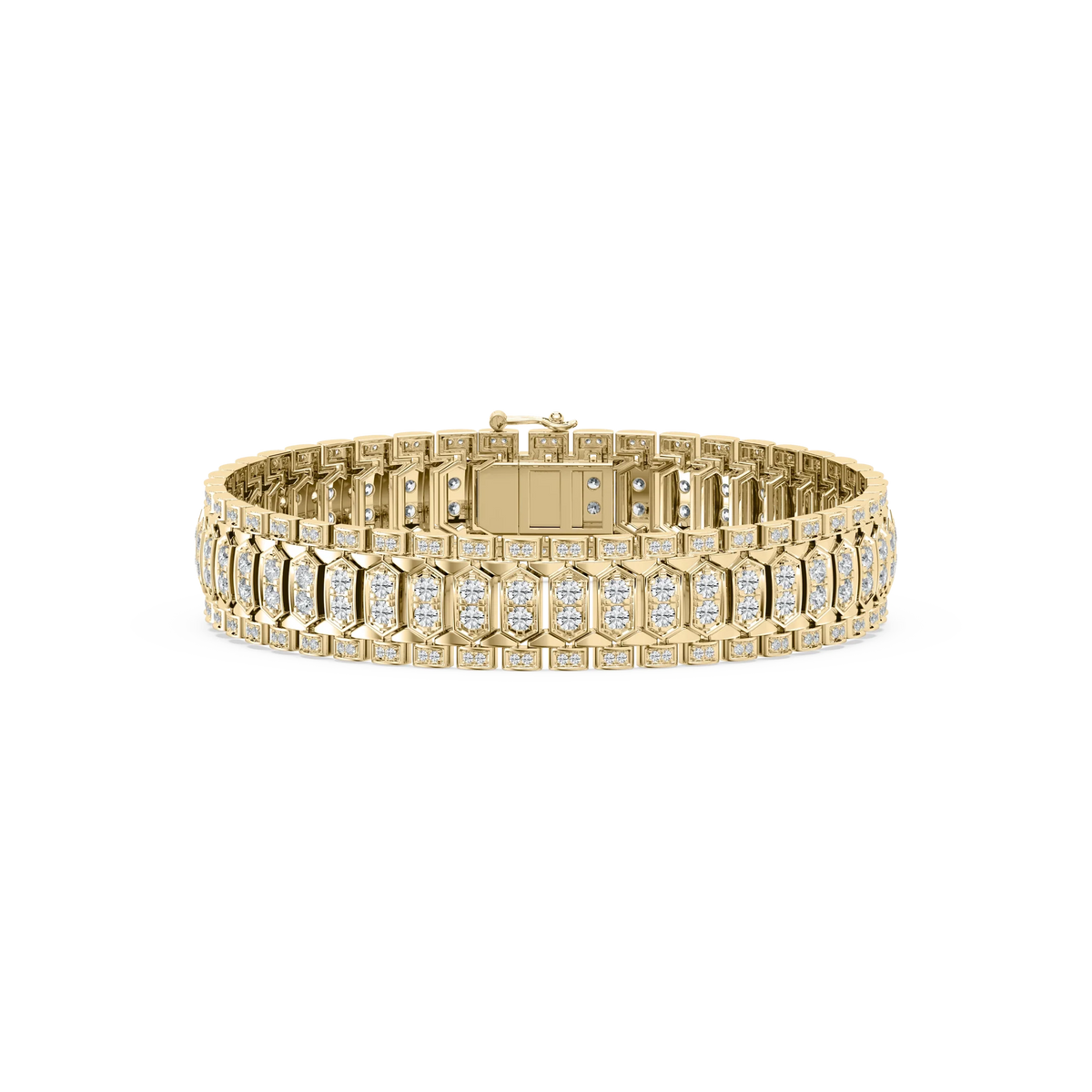 7 ctw Round LGD Grand Pave Cluster Bracelet  - 8 Inches