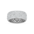 Samantha 3 ⅓ ctw Mixed Shape LGD Grand Pave Dome Eternity Band - 14K White Gold