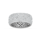 Samantha 3 ⅓ ctw Mixed Shape LGD Grand Pave Dome Eternity Band - 14K White Gold