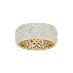 Samantha 3 ⅓ ctw Mixed Shape LGD Grand Pave Dome Eternity Band - 14K Yellow Gold