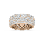 Samantha 3 ⅓ ctw Mixed Shape LGD Grand Pave Dome Eternity Band - 14K Rose Gold