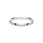 Zaniyah 1/8 ctw Round LGD Burnished Station Eternity Band - 14K White Gold