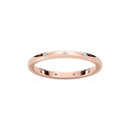 Zaniyah 1/8 ctw Round LGD Burnished Station Eternity Band - 14K Rose Gold