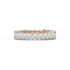 Hadassah Radiant LGD Shared Prong Eternity Band - 18K Rose Gold / 10.20 ctw