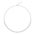 5 ctw Round LGD Half Tennis Necklace - 18 Inches