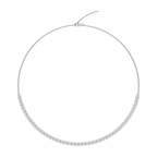 5 ctw Round LGD Half Tennis Necklace - 18 Inches