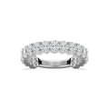 Lennon 3 ctw Oval LGD Three Quarter Prong Eternity Band - 14K White Gold