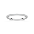 Hailey 1/8 ctw Round LGD Shared Prong Stackable Band - 14K White Gold