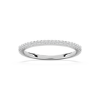 Hailey 1/8 ctw Round LGD Shared Prong Stackable Band - 14K White Gold
