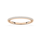 Hailey 1/8 ctw Round LGD Shared Prong Stackable Band - 14K Rose Gold