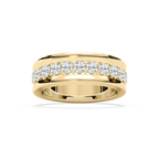 Jocelyn 7/8 ctw Round LGD Surface Prong Anniversary Band - 14K Yellow Gold