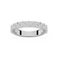 Haven 1 ctw Baguette LGD Double Row Wedding Band - 14K White Gold