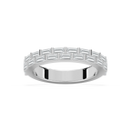 Haven 1 ctw Baguette LGD Double Row Wedding Band - 14K White Gold