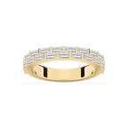 Haven 1 ctw Baguette LGD Double Row Wedding Band - 14K Yellow Gold