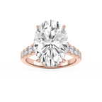 Hayley 10 ⁷⁄₈ ctw Oval LGD Pave Hidden Halo Engagement Ring - Signature Collection - 18K Rose Gold