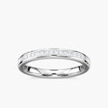 Hazel 1/2 ctw Princess LGD Channel Set Wedding Band - 14K White Gold
