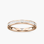Hazel 1/2 ctw Princess LGD Channel Set Wedding Band - 14K Rose Gold