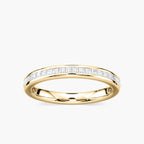 Hazel 1/2 ctw Princess LGD Channel Set Wedding Band - 18K Yellow Gold