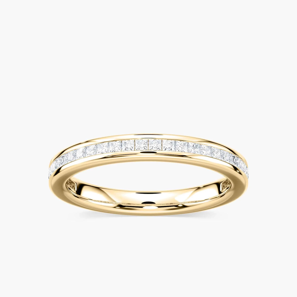 Hazel 1/2 ctw Princess LGD Channel Set Wedding Band - 18K Yellow Gold
