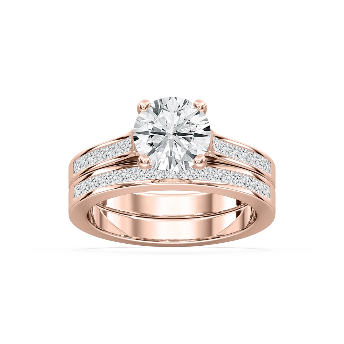 Hazel LGD Cathedral Channel Wedding Set