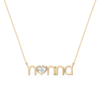 Heart LGD Bezel Nonna Pendant - 16 to 18 Inches