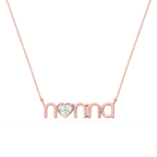 Heart LGD Bezel Nonna Pendant - 16 to 18 Inches