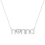 Heart LGD Bezel Nonna Pendant - 16 to 18 Inches