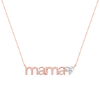 Heart LGD Mama Solitaire Pendant - 16 to 18 Inches