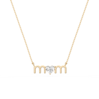 Heart LGD Mom Solitaire Pendant - 16 to 18 Inches