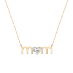 Heart LGD Mom Solitaire Pendant - 16 to 18 Inches
