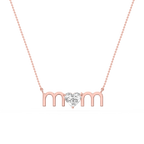 Heart LGD Mom Solitaire Pendant - 16 to 18 Inches