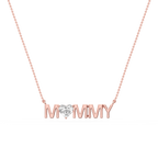 Heart LGD Mommy Solitaire Pendant - 16 to 18 Inches