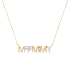 Heart LGD Mommy Solitaire Pendant - 16 to 18 Inches