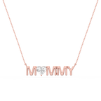 Heart LGD Mommy Solitaire Pendant - 16 to 18 Inches