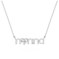 Heart LGD Nonna Solitaire Pendant - 16 to 18 Inches