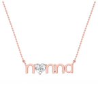 Heart LGD Nonna Solitaire Pendant - 16 to 18 Inches