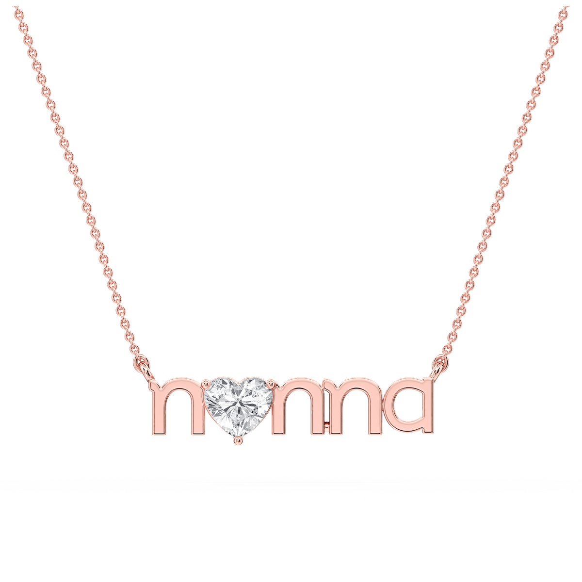Heart LGD Nonna Solitaire Pendant - 16 to 18 Inches