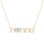 Heart LGD Nonna Solitaire Pendant - 16 to 18 Inches