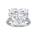 Heather 14 ctw Heart LGD Split Shank Hidden Halo Engagement Ring - Signature Collection