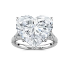 Heather 14 ctw Heart LGD Split Shank Hidden Halo Engagement Ring - Signature Collection