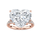 Heather 14 ctw Heart LGD Split Shank Hidden Halo Engagement Ring - Signature Collection