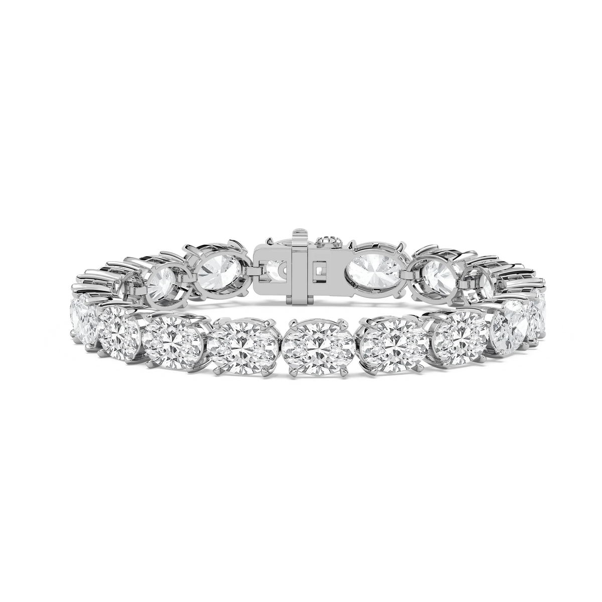 34 ctw Oval LGD East West Heirloom Tennis Bracelet  - 7 Inches - Signature Collection