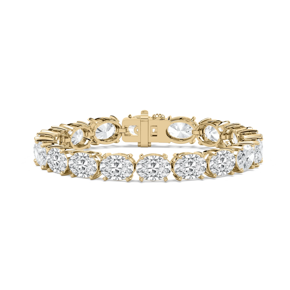 34 ctw Oval LGD East West Heirloom Tennis Bracelet  - 7 Inches - Signature Collection