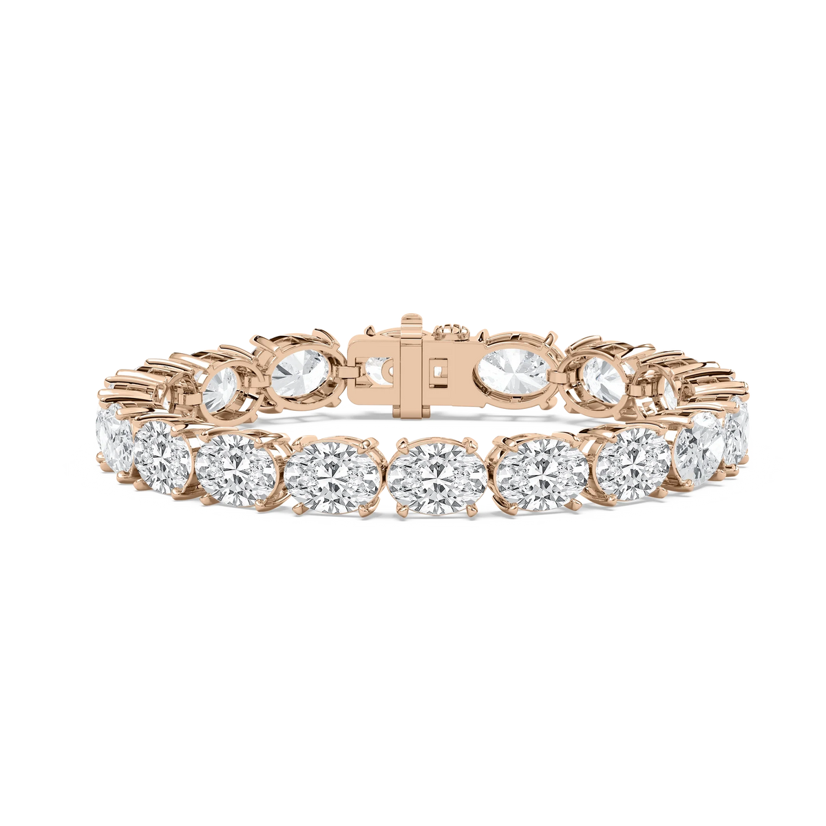 34 ctw Oval LGD East West Heirloom Tennis Bracelet  - 7 Inches - Signature Collection