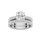 Helen LGD Tapered Channel Wedding Set