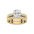 Helen LGD Tapered Channel Wedding Set