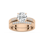Helen LGD Tapered Channel Wedding Set