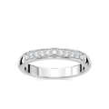 Helen 1/4 ctw Round LGD Channel Set Wedding Band - 14K White Gold